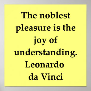 Poster citation de Léonard de Vinci