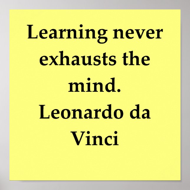 Poster citation de leonardo da vinci (Devant)