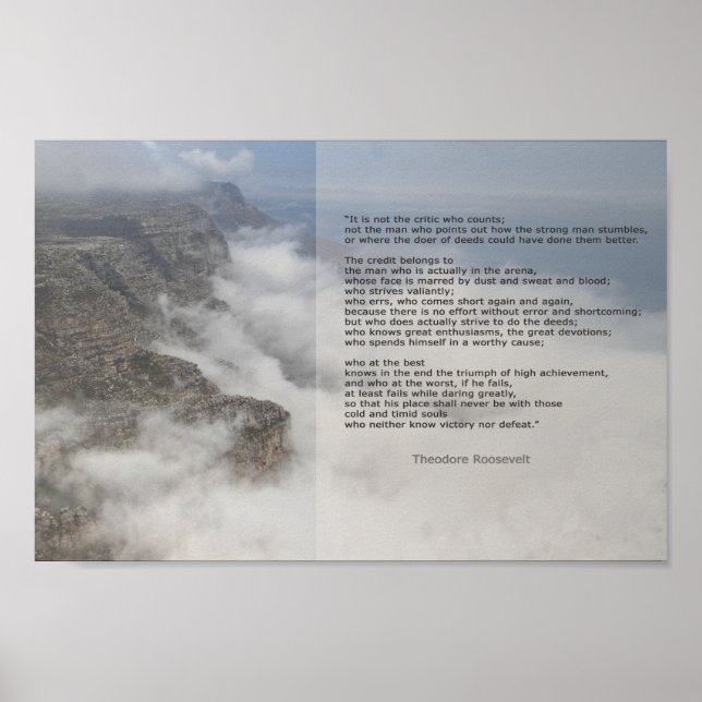 Poster Citation de l'homme inspirateur dans l'arène Roose (Devant)