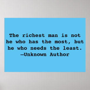 Poster Citation de l'homme riche