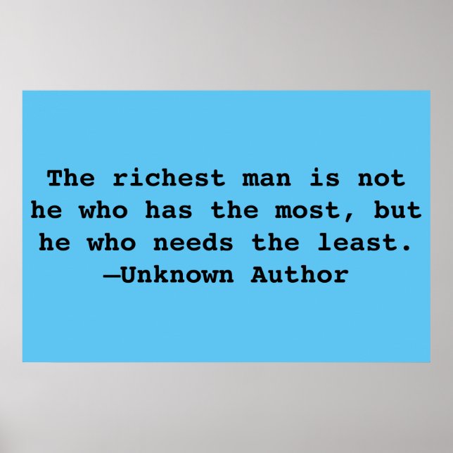 Poster Citation de l'homme riche (Devant)