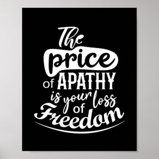 Poster Citation de liberté d'inspiration