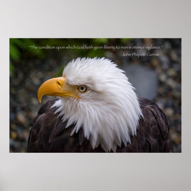 Poster Citation de liberté Eagle Eternal Vigilance (Devant)