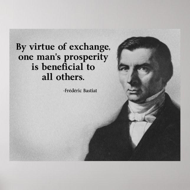 Poster Citation de libre-échange Bastiat (Devant)