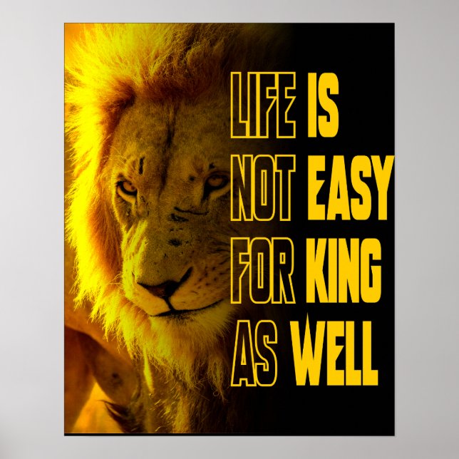 Poster Citation de lion (Devant)
