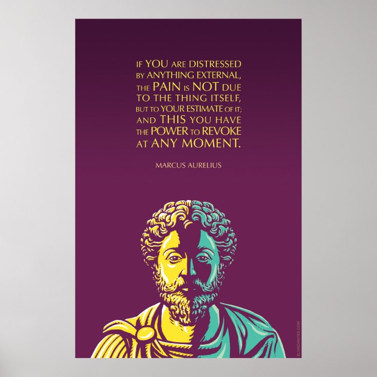 Poster Citation De Marcus Aurelius La Puissance De Zazzle Ca