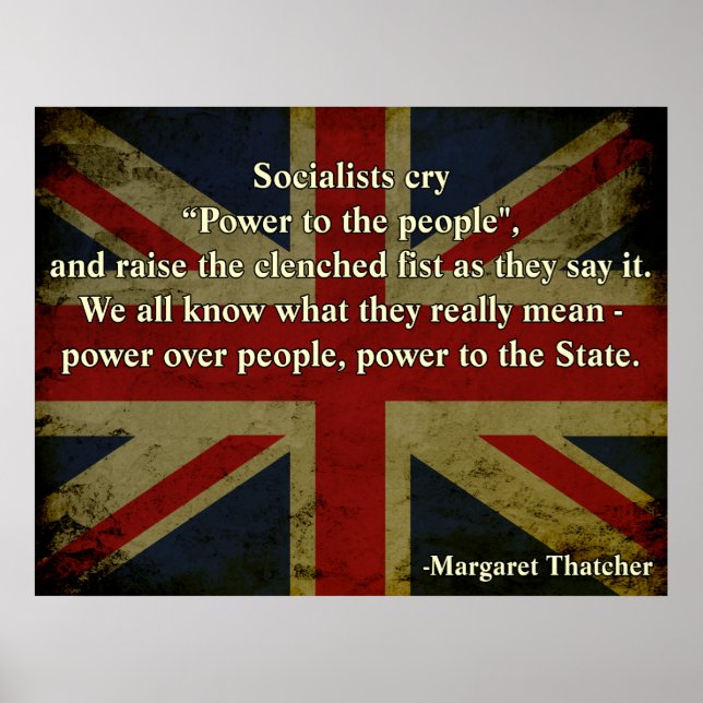 Poster Citation de Margaret Thatcher (Devant)