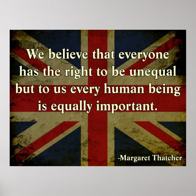 Poster Citation de Margaret Thatcher pour l'égalité (Devant)