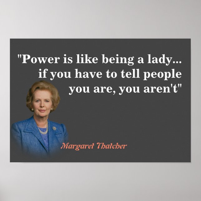 Poster Citation De Margaret Thatcher Sur L'Affiche Du Pou (Devant)