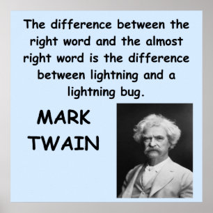 Poster Citation de Mark Twain