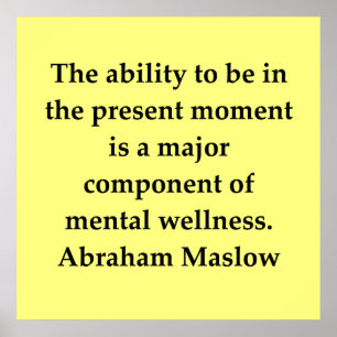 Poster citation de maslow d'Abraham