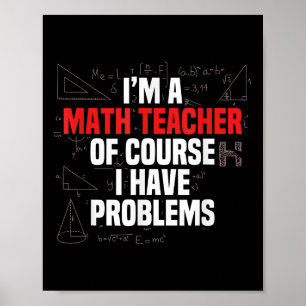 Poster Citation de maths drôle Mathématiques Cher profess