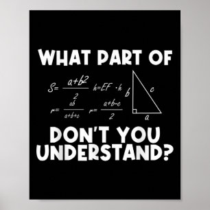 Poster Citation de maths drôle Mathématiques Cher profess