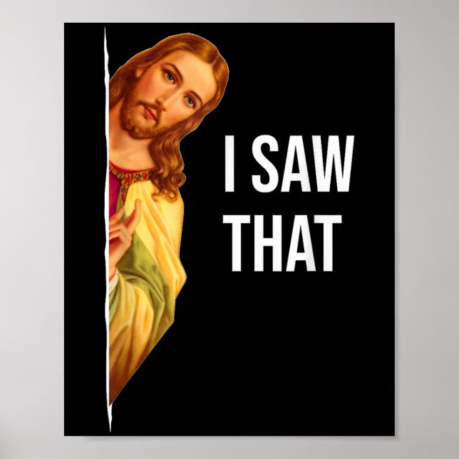 Poster Citation de mème de Jésus amusant - Mens &amp ; Wo (Devant)