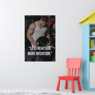 Poster Citation de motivation pour salle de sport « Moins