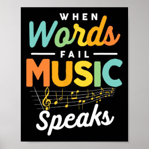 Poster Citation de musique inspirante Musicien Amateur de