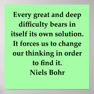 Poster citation de niels bohr