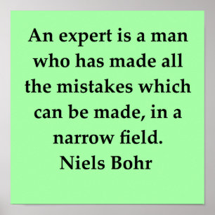 Poster citation de niels bohr