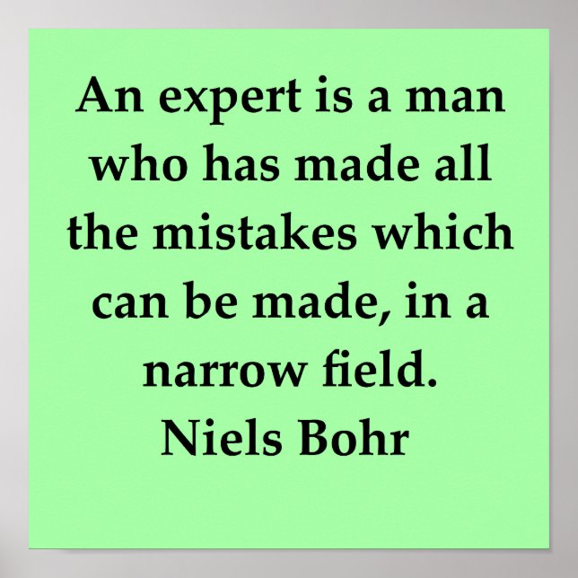 Poster citation de niels bohr (Devant)