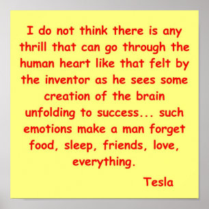 Poster citation de nikola tesla
