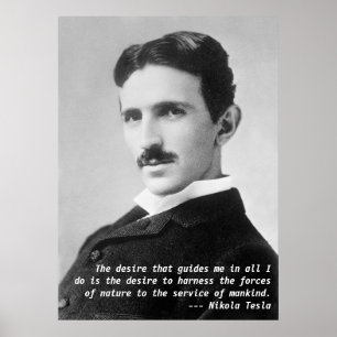Poster Citation de Nikola Tesla