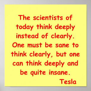 Poster citation de nikola tesla