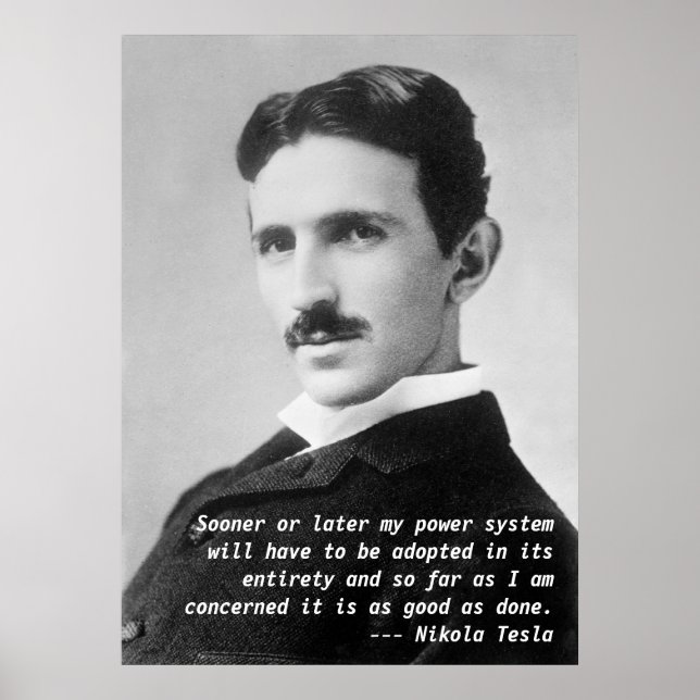 Poster Citation de Nikola Tesla (Devant)