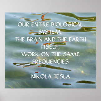 POSTER CITATION DE NIKOLA TESLA - MEMES FREQUENCES -