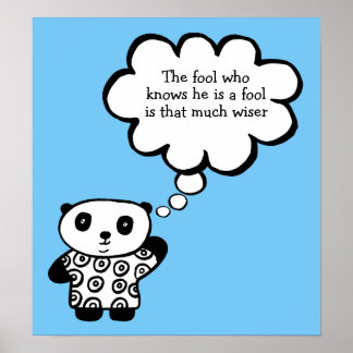 Poster Citation de Pandy le Panda Bouddhiste Fou