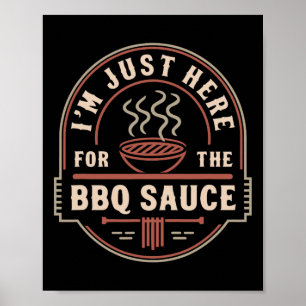 Poster Citation de papa fumeur de viande pour un BBQ drôl