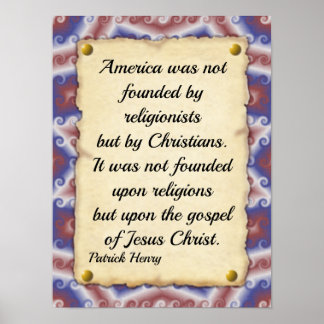 Poster Citation de Patrick Henry America