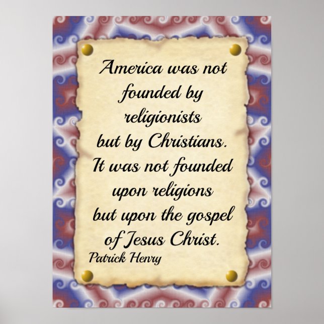 Poster Citation de Patrick Henry America (Devant)