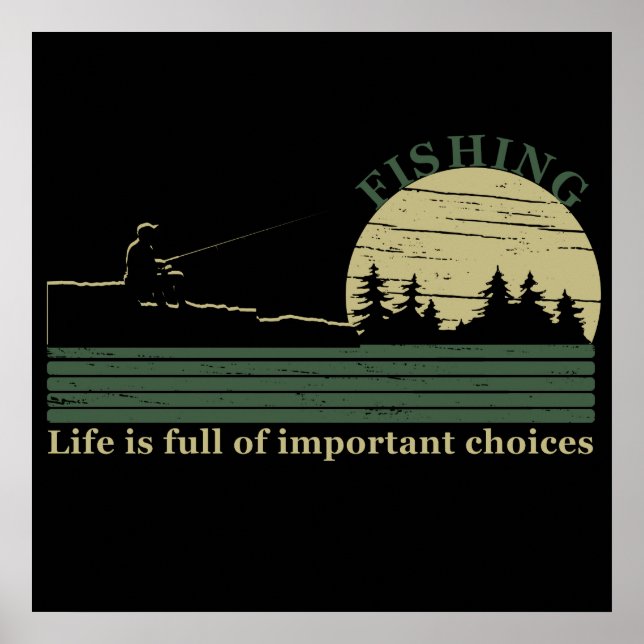 Poster Citation de pêche drôle (Devant)
