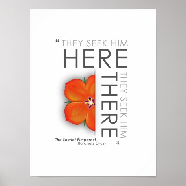 Poster Citation de Pimpernel Scarlet - Littérature classi (Devant)