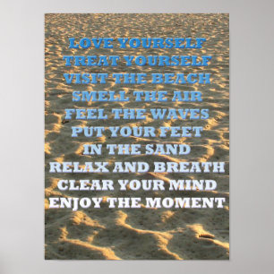 Poster Citation de plage sur une photographie de plage sa