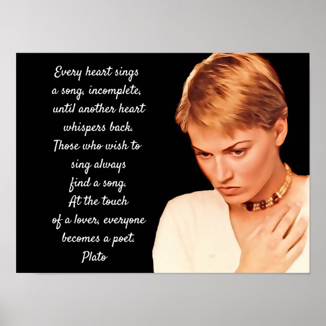Poster Citation de Platon - Chaque coeur chante une chans (Devant)