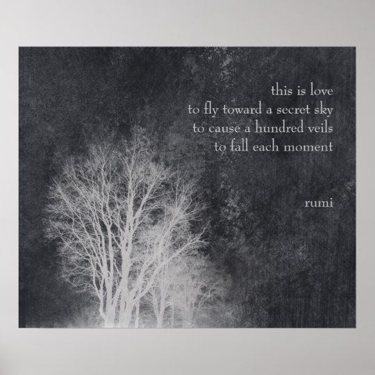 Poster Citation De Poesie D Amour De Rumi C Est Zazzle Ca