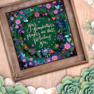 Poster Citation de prière de grand-mère Floral Plutôt Ins