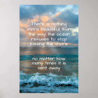 Poster Citation de résistance à la marée basse du coucher