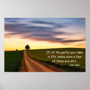 Poster Citation de route de terre, Campagne