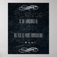 Citation de Rumi sur le silence et Dieu