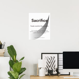 Poster Citation de sacrifice Typographie Artistique Inspi