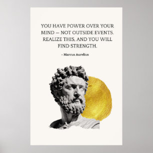 Poster Citation de sagesse de Marc Aurèle