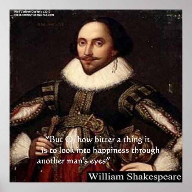 Poster Citation de sagesse de Shakespeare "A travers les  (Devant)