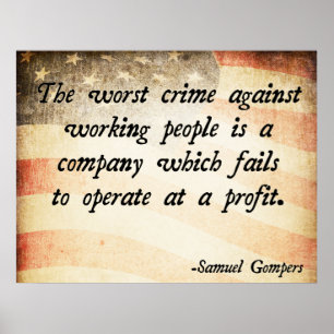 Poster Citation de Samuel Gompers