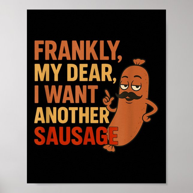 Poster Citation De Saucisson Bbq Funny Pour Grill De La C (Devant)