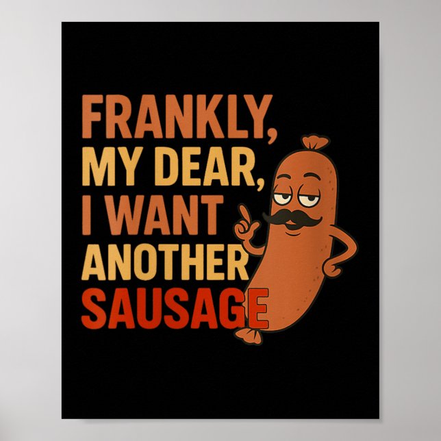 Poster Citation De Saucisson Du Barbecue Pour Les Filles  (Devant)