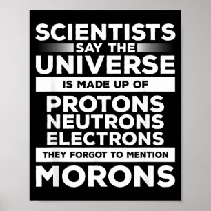 Poster Citation de scientifique scientifique sarcastique 