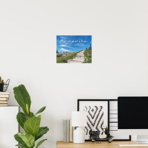 Poster Citation de sentier de randonnée « Une étape à la