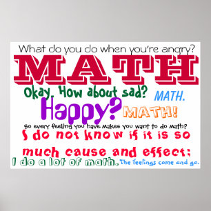 Poster Citation de sentiments de maths